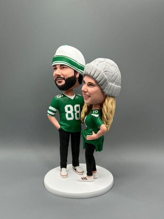Custom handmade polymer clay couple and best friends figurine by LustarStudio (2 of 3)