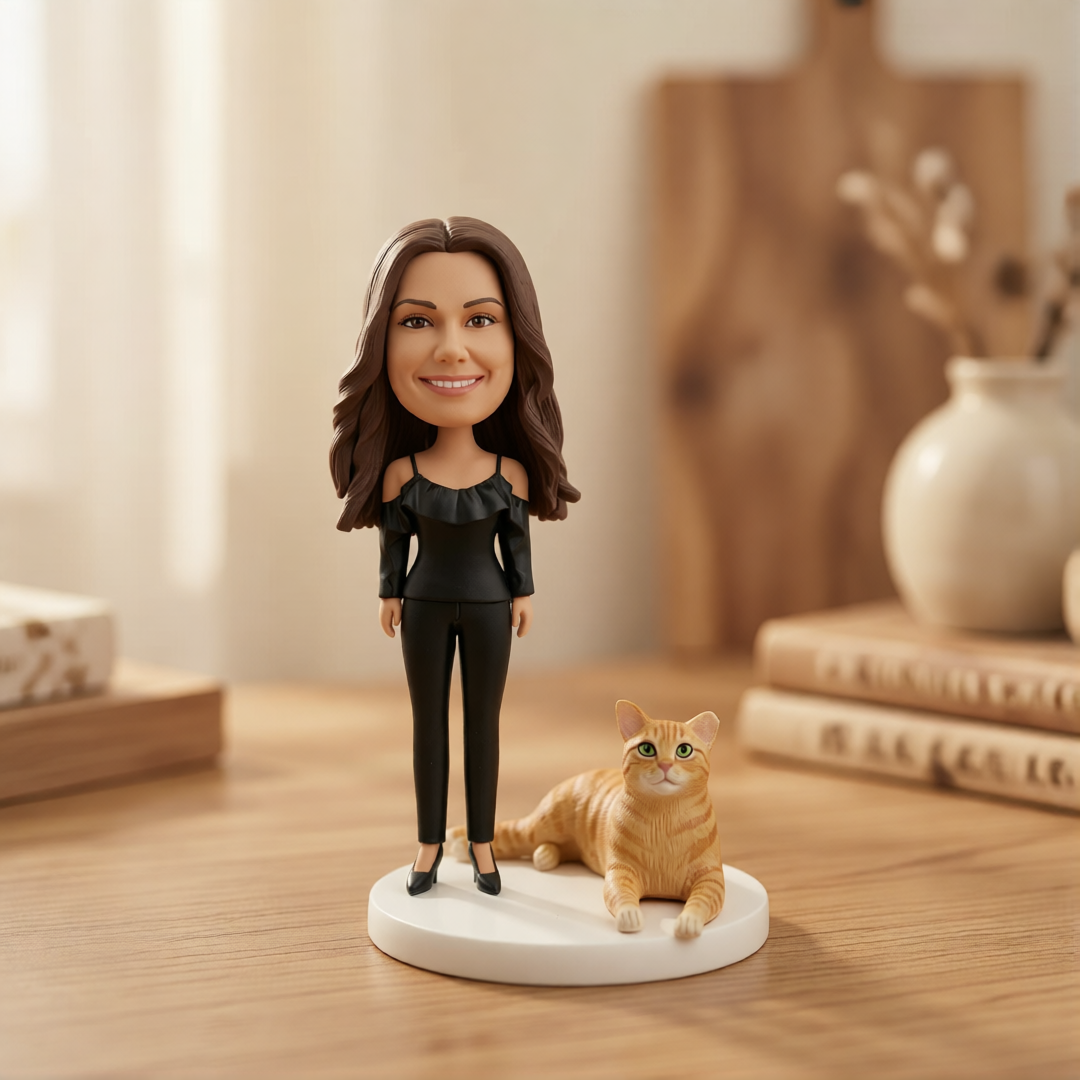 Custom handmade polymer clay bobblehead figurine by LustarStudio (5 of 6)