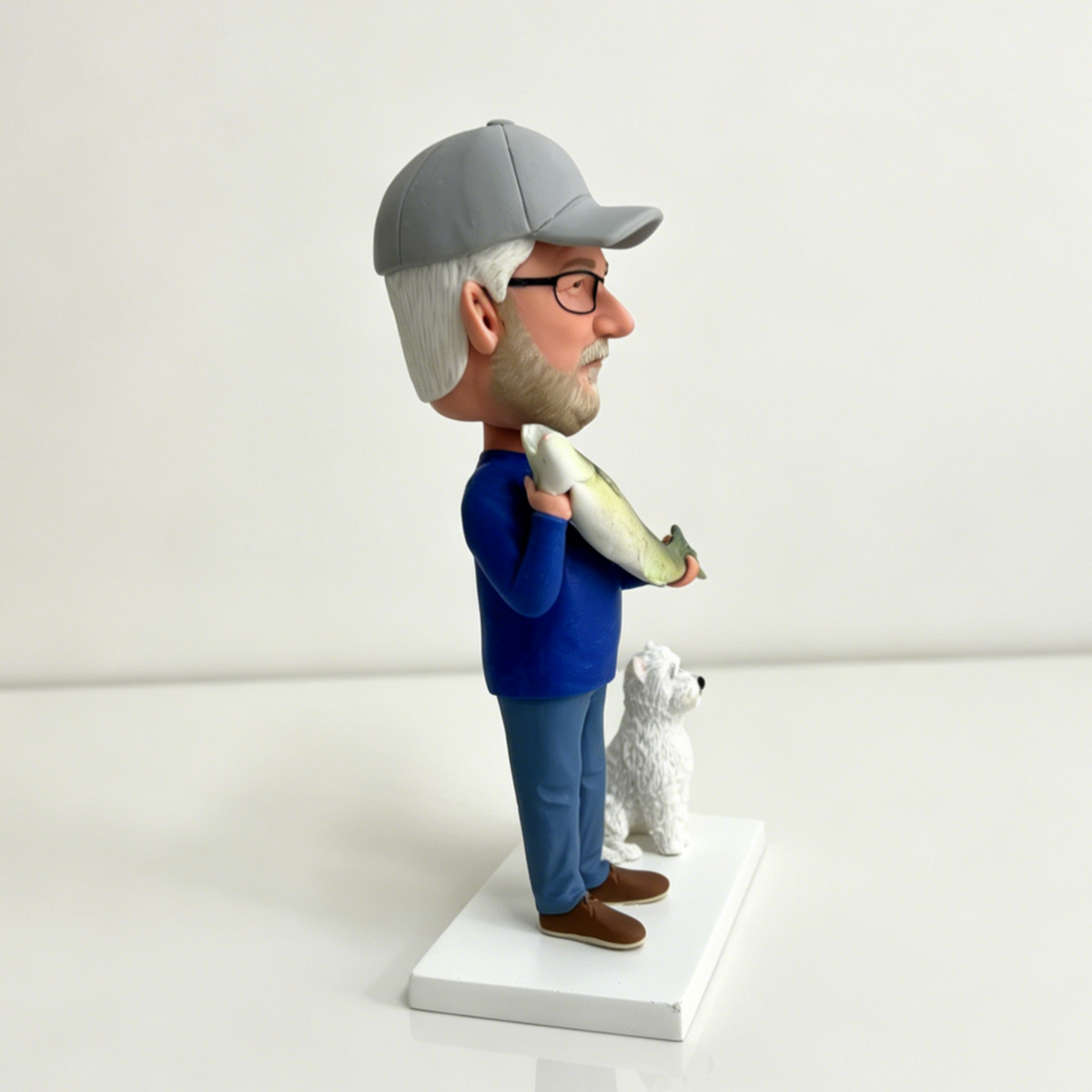 Custom handmade polymer clay pet and owner figurine by LustarStudio (3 of 4)