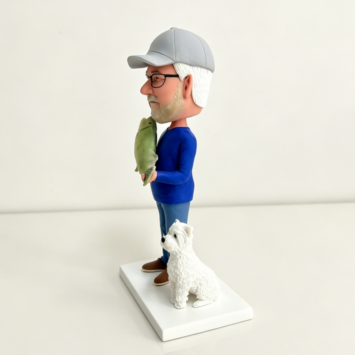Custom handmade polymer clay pet and owner figurine by LustarStudio (2 of 4)