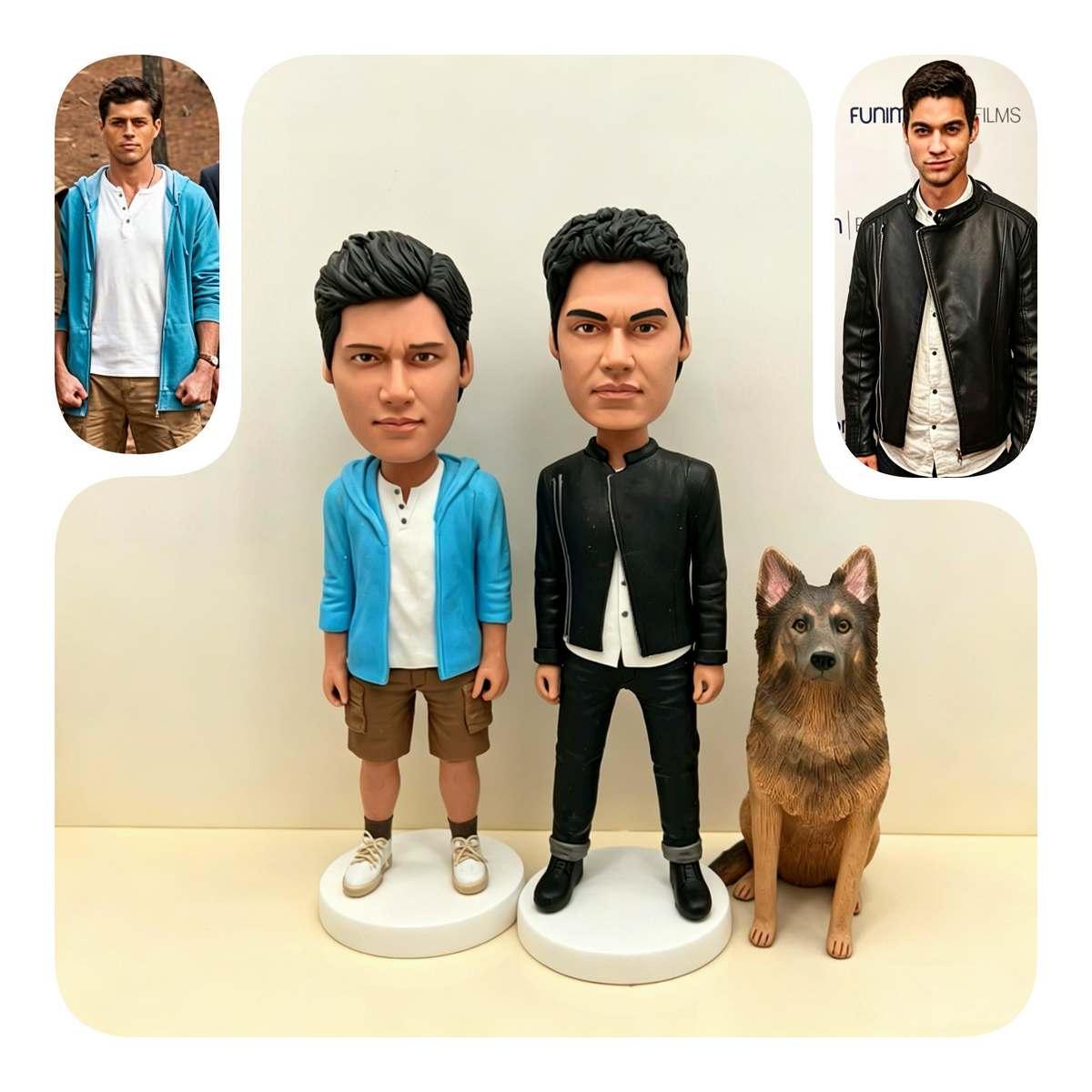 Custom handmade polymer clay pet and owner figurine by LustarStudio (4 of 4)