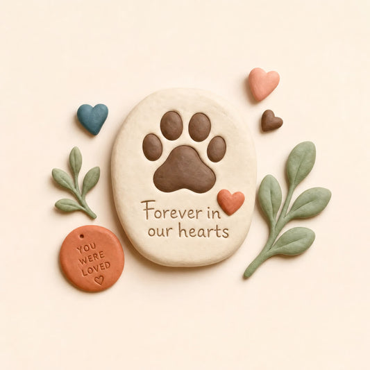 Custom handmade polymer clay pet memorial figurine by LustarStudio